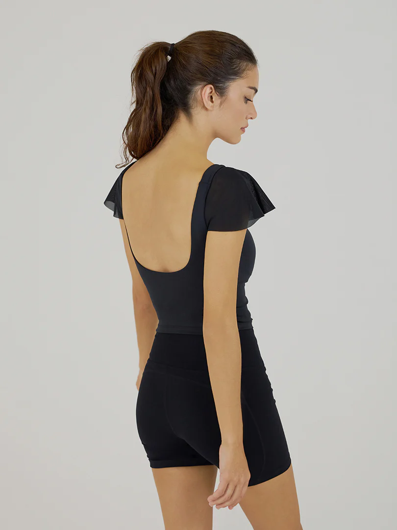 Be-Free Ruffle Ruched Longline Bra - Image 2