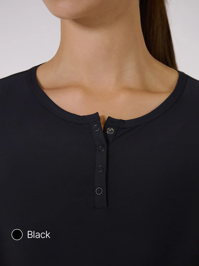 Icefresh Cropped Short Sleeve with Button - Image 5