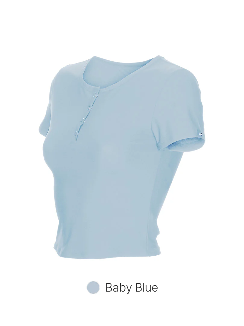 Icefresh Cropped Short Sleeve with Button - Image 6