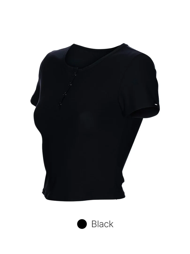 Icefresh Cropped Short Sleeve with Button - Image 7