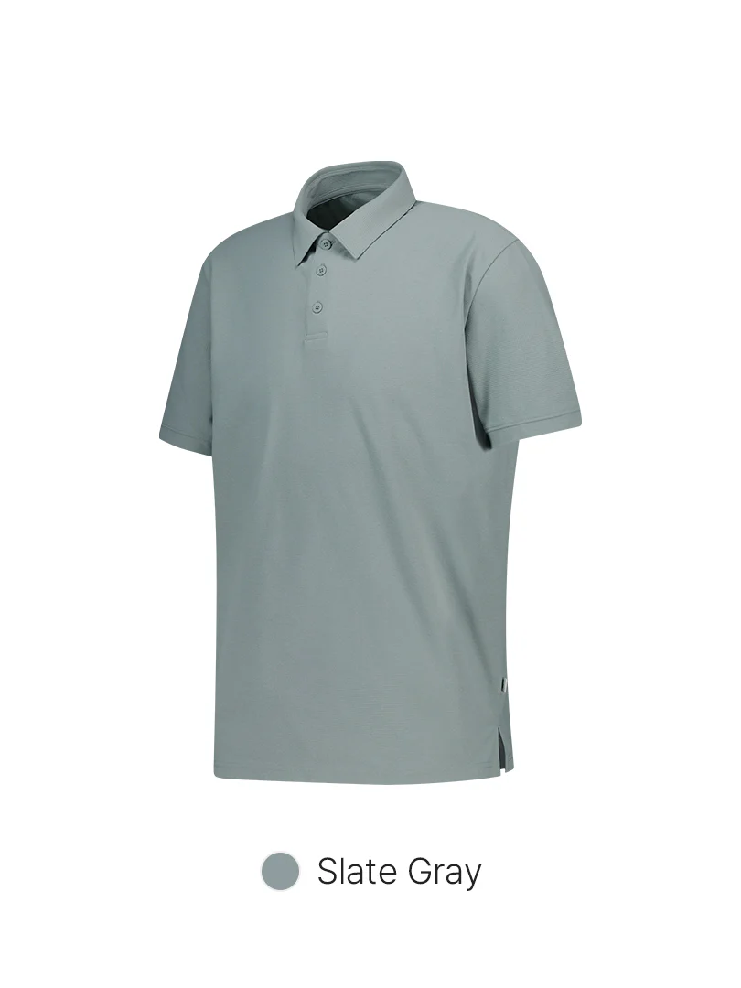 Men's Airy Fit Textured Short Sleeve Polo Shirt - Image 5