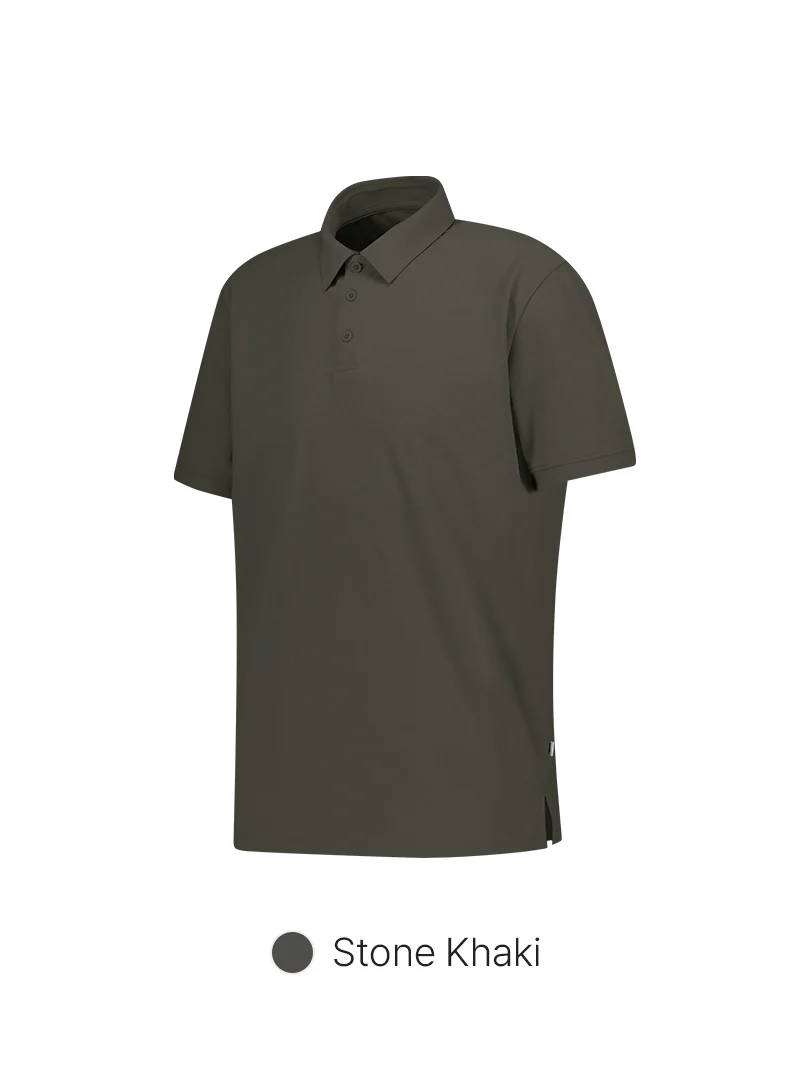 Men's Airy Fit Textured Short Sleeve Polo Shirt - Image 8