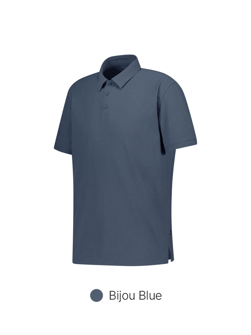 Men's Airy Fit Textured Short Sleeve Polo Shirt - Image 9