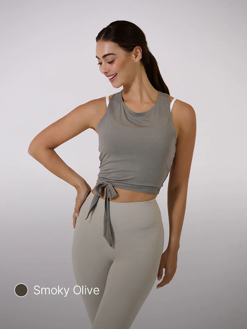 Modal Sustainable Cross Back Tank Top - Image 4