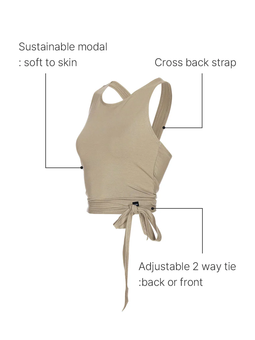 Modal Sustainable Cross Back Tank Top - Image 5
