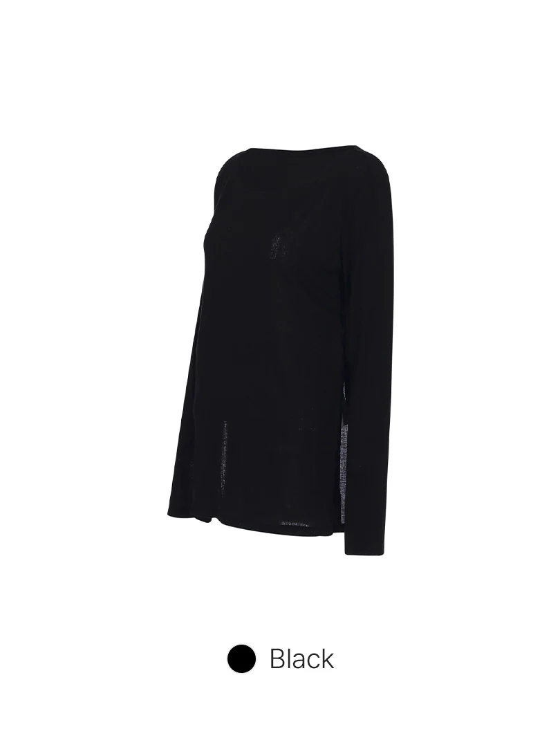Ribbed Side Slit Long Sleeve - Image 13