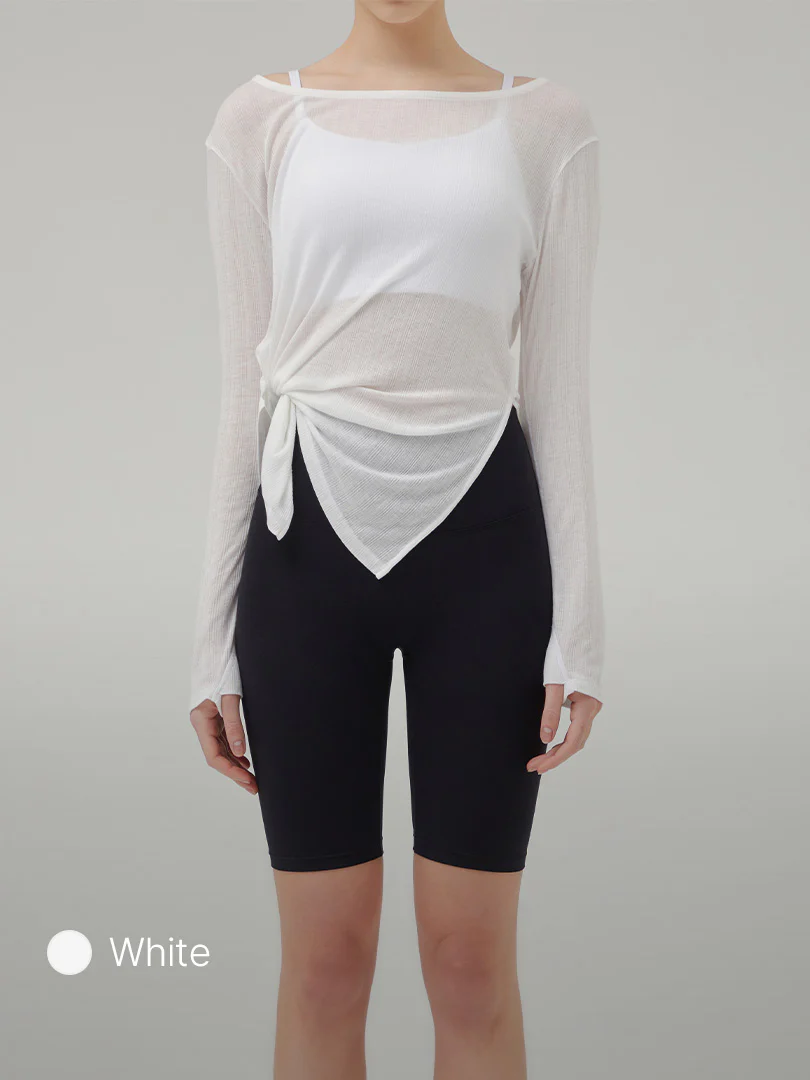 Ribbed Side Slit Long Sleeve - Image 7