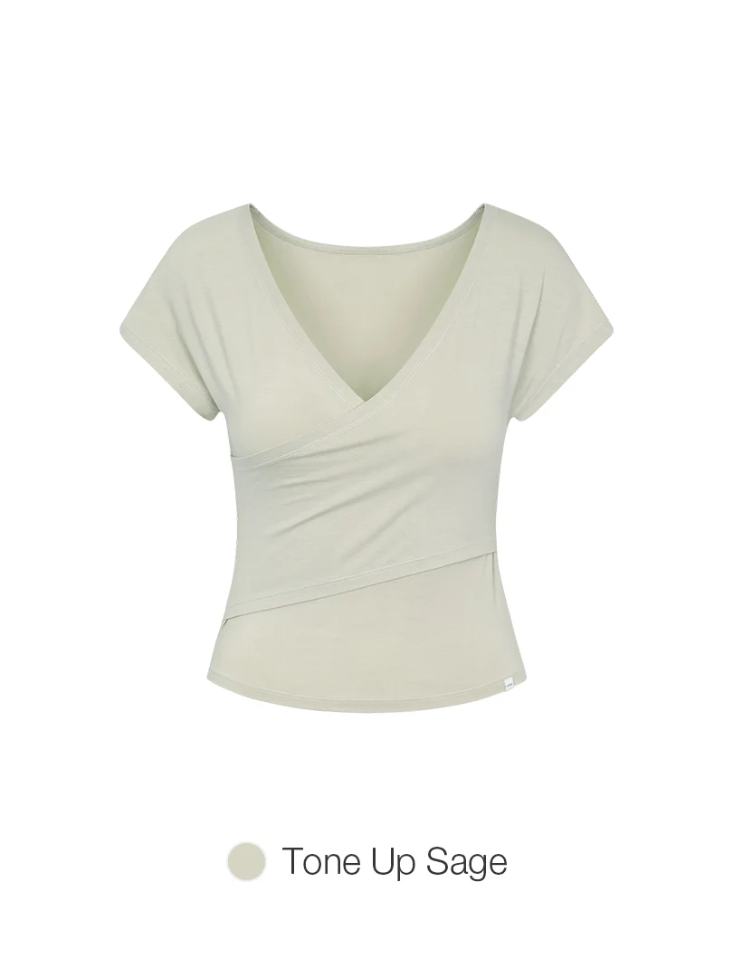 Soft Modal Wrap Style Short Sleeve - Image 3